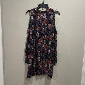 Floral Cold Shoulder Dress